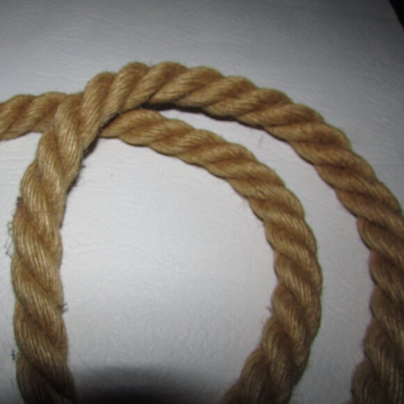 Large Rope and Wood Curtain Tie Backs - Picture 5 of 10